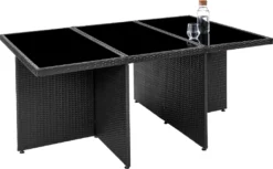Tectake Aluminium Rattan Sitzgruppe New York 6+4+1 Mit Schutzhülle - Schwarz -Angebote Moos Traum Store e971746dcf1d71538d6eda3f893731a5