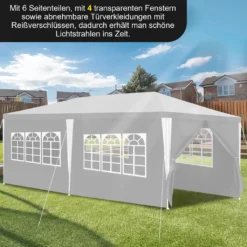 Yakimz Pavillon Verbolzung Festzelt Partyzelt Außenveranstaltungen Stahlrohre 3x6m Weiß -Angebote Moos Traum Store e989c515527670bd9bf4ff645432e82f