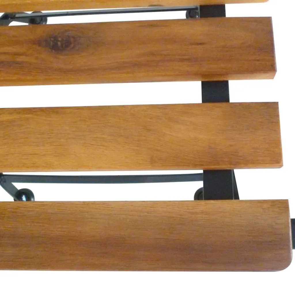 VidaXL Klappbare Gartenstühle 4 Stk. Stahl Und Massivholz Akazie 5 VidaXL Klappbare Gartenstühle 4 Stk. Stahl Und Massivholz Akazie – Bild 5