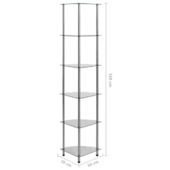 VidaXL Regal Mit 6 Ablagen Transparent 30x30x160 Cm Hartglas -Angebote Moos Traum Store ea1d2f3e857c17d201bbd2b23c69f86b