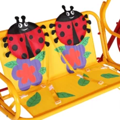 SPIELWERK Hollywoodschaukel Für Kinder Ab 3 Jahren Verstellbares Sonnendach UV 40 Schutz 3 Punkt Sicherheitsgurt 2 Sitzer Gartenschaukel Schaukelbank -Angebote Moos Traum Store eac31f126d37927d1da8576a511c52a4