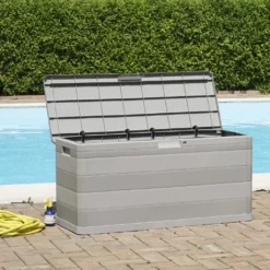 Kissenbox "Elegance" In Hellgrau Mit 280 Liter Nutzvolumen, Maße 117 X 45 X 56 Cm -Angebote Moos Traum Store eca7659cf40d444665020213da2b4733