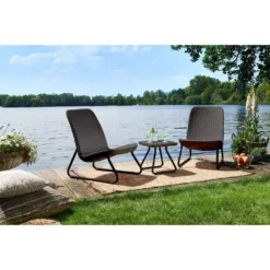 Allibert-Gartenmöbelset Rio Patio 2 Stühle Tisch Rattaneffekt Braun -Angebote Moos Traum Store ece3abf723c8c9b3c63afb7931c92a58
