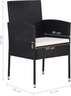 VidaXL Gartenstühle 4 Stk. Poly Rattan Schwarz -Angebote Moos Traum Store ed79dcf015373a5ff0a76f25950b2407