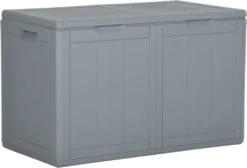 VidaXL Garten-Aufbewahrungsbox 180 L Grau PP Rattan