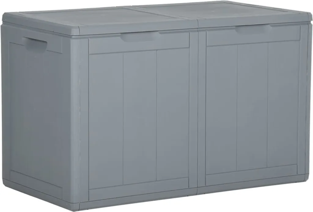 VidaXL Garten-Aufbewahrungsbox 180 L Grau PP Rattan 1 VidaXL Garten-Aufbewahrungsbox 180 L Grau PP Rattan