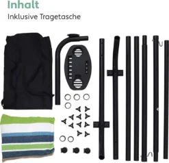 VITA5 Hängematte Mit Gestell Outdoor - Hängematte 2 Personen Für Garten & Balkon - Doppelhängematte Mit Getränkehalter- Tragbare Hängematte 200kg Belastbarkeit (Grün/Blau Cupholder) -Angebote Moos Traum Store ef04d1724127786b1740f247229d7cd0