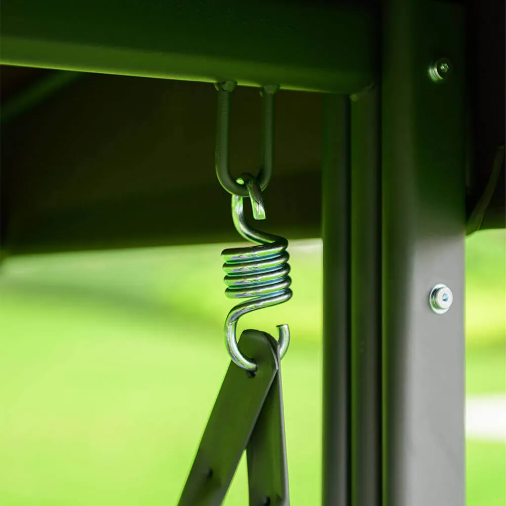 HOME DELUXE - Hollywoodschaukel DESCANSO Grau Doppel Gartenliege Lounge-Pavillon Mit Abdeckung 9 HOME DELUXE - Hollywoodschaukel DESCANSO Grau Doppel Gartenliege Lounge-Pavillon Mit Abdeckung – Bild 9