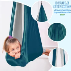 Kinderschaukel Hängematte, Indoor Therapieschaukel, Kuschelhängematte Für Kinder Mit ADHS, Asperger, Sensorische Integrationstherapie Double Layer Pod Schaukelstuhl -Angebote Moos Traum Store f0106b5cf5f863d6fa58f882e4dd81ce
