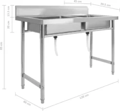 VidaXL Küchenspüle Doppelbecken Edelstahl -Angebote Moos Traum Store f04051e3bd0e83dfb4e0abe224a9e04c
