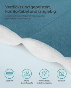 Songmics Hängematte Für 2 Personen, Gepolstert, Outdoor Hängematte Mit Trennbaren Bambusstangen, Camping-Hängematte Mit Kissen, 200 X 140 Cm, Max. 225 Kg Belastbar, Blau-beige -Angebote Moos Traum Store f05b2839702d73eab99f642a799f3939