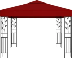 VidaXL Pavillon Mit LED-Lichterkette 3x3 M Weinrot -Angebote Moos Traum Store f05be941ffd54b048e65fead316fa807