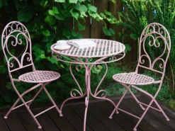 Bistroset Rosa Metall 2er Balkon Terrasse Garten Romantisch -Angebote Moos Traum Store f0698dcd92516edeb48eede3bb233a3d