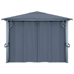 VidaXL Pavillon Mit Vorhängen & LED-Lichterkette 400x300 Cm Anthrazit Alu -Angebote Moos Traum Store f11213f90a3e1bc1c39a0708ca08df88