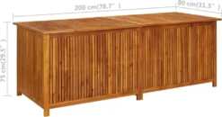 VidaXL Garten-Aufbewahrungsbox 200x80x75 Cm Massivholz Akazie -Angebote Moos Traum Store f12049b2622862089c212e070927c9b8