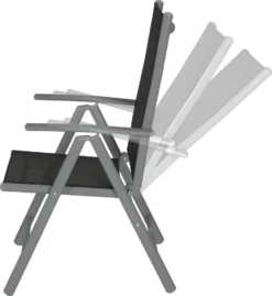 Tectake 2 Aluminium Gartenstühle Klappbar - Schwarz/anthrazit -Angebote Moos Traum Store f1b7b6877b8b60095601b7e9f8589384