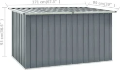 VidaXL Gartenbox Grau 171 X 99 X 93 Cm 13 VidaXL Gartenbox Grau 171 X 99 X 93 Cm -Angebote Moos Traum Store f26646a2d6bf6fd7a933e631037a151e