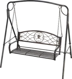 Outsunny Gartenschaukel Für 2 Personen, Hollywoodschaukel, Schaukelbank, Metall, Bronze, 167 X 123 X 175 Cm -Angebote Moos Traum Store f2fe0a5a5afe2c1bc4941dc9a7e53ed5