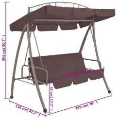 VidaXL Hollywoodschaukel Mit Bettfunktion Und Dach Kaffeebraun -Angebote Moos Traum Store f316039016e0d3dbdecd0a8f88deaa97