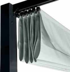 Pavillon Sky, 300x400cm, Gestell Aus Aluminium/Stahl, Pulverbschichtet In Anthrazit, Dach Aus Polyester 200g In Grau, Zerlegt Im Karton Verpackt -Angebote Moos Traum Store f6cad147de4846e3c82aad9b83da9a06