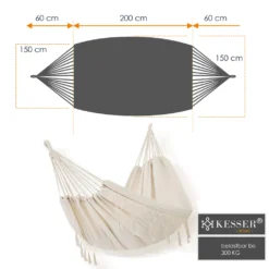 KESSER® Hängematte 300kg Belastbar 320x150cm Max. Belastbarkeit 300 Kg , 1-2 Personen , Atmungsaktiv Fransen Wetterfest Camping Garten Tuchhängematte Mehrpersonen, Farbe:Beige 8 KESSER® Hängematte 300kg Belastbar 320x150cm Max. Belastbarkeit 300 Kg , 1-2 Personen , Atmungsaktiv Fransen Wetterfest Camping Garten Tuchhängematte Mehrpersonen, Farbe:Beige -Angebote Moos Traum Store f6d6d9c00a481483e4edceb9f6290ccb