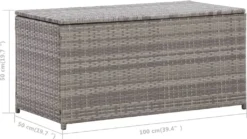 VidaXL Gartenbox Poly Rattan 100x50x50 Cm Grau -Angebote Moos Traum Store f6e5d5df348db364c5b513f5f8aa6d0d