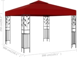 VidaXL Pavillon 3x3 M Weinrot -Angebote Moos Traum Store f6f05102b9965a3f5840b53a29ae6010