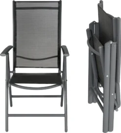 Tectake 2 Aluminium Gartenstühle Klappbar - Schwarz/anthrazit -Angebote Moos Traum Store f745842bee40bd102e4102c4084391e7