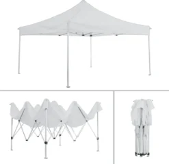 Tectake Faltbarer Garten Pavillon 3x3m Mit 4 Seitenteilen - Weiß -Angebote Moos Traum Store f7fa03b351bb70068d50584c962b6ba3