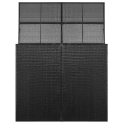 VidaXL Mülltonnenbox Für 2 Tonnen Schwarz 153 X 78 X 120 Cm Poly Rattan -Angebote Moos Traum Store f8d2513be6aa104e1221d36af42e540e