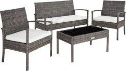 Tectake Rattan Sitzgruppe Sparta 3+1 - Grau 13 Tectake Rattan Sitzgruppe Sparta 3+1 - Grau -Angebote Moos Traum Store f980bcfc90d09ebf9dde128eaeeeeb97