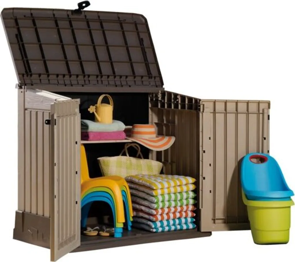 Keter Universalbox Store It Out MIDI Woodland, Ca. H 110 X B 132 X T 74 Cm, Farbe: Braun 16 Keter Universalbox Store It Out MIDI Woodland, Ca. H 110 X B 132 X T 74 Cm, Farbe: Braun – Bild 16