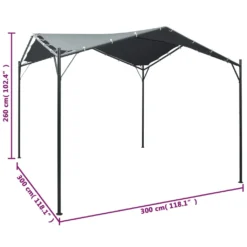 VidaXL Pavilion Partyzelt Überdachung 3x3 M Stahl Anthrazit 13 VidaXL Pavilion Partyzelt Überdachung 3x3 M Stahl Anthrazit -Angebote Moos Traum Store fb91d485ba80a06e8f6888656e8e019e