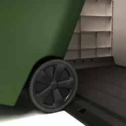 Keter Store It Out Max Mülltonnenbox Mit Gasdruckfeder, Wetterfest, Abschließbar, Beige, 1.200 L, 145,5 X 82 X 125cm -Angebote Moos Traum Store fc25712458f3cbad4db3f115af6dc178