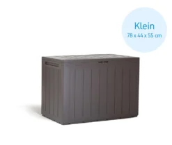 Auflagenbox - Aufbewahrungsbox – Holz-Optik - Gartenbox Aus UV-beständigen Material – Innen- Und Außenbereich – 78x44x55cm – Box – Truhe Mit Deckel Für Kissen, Auflagen, Decken, Etc. -Angebote Moos Traum Store fc6941536115d014298090032f115427