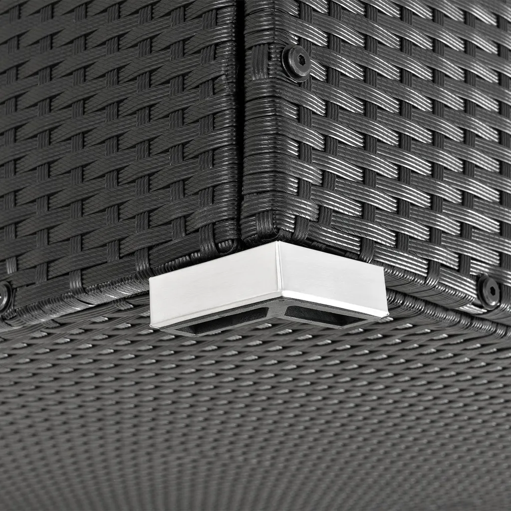 Juskys Polyrattan Auflagenbox Ikaria 950 L Inkl. Deckel Mit Hubautomatik & Innenplane – Garten Kissenbox Für Balkon & Terrasse – Gartenbox Schwarz 13 Juskys Polyrattan Auflagenbox Ikaria 950 L Inkl. Deckel Mit Hubautomatik & Innenplane – Garten Kissenbox Für Balkon & Terrasse – Gartenbox Schwarz – Bild 13