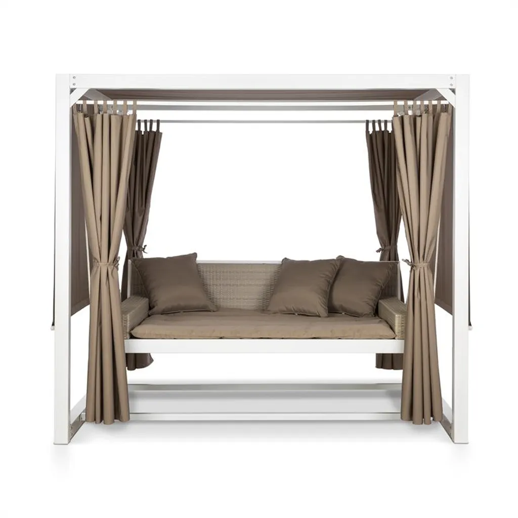 Eremitage Luxus-Hollywoodschaukel 236 X 210 X 180 Cm Sonnendach Vorhänge 2 Eremitage Luxus-Hollywoodschaukel 236 X 210 X 180 Cm Sonnendach Vorhänge – Bild 2