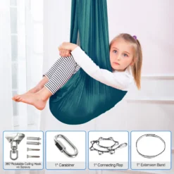 Kinderschaukel Hängematte, Indoor Therapieschaukel, Kuschelhängematte Für Kinder Mit ADHS, Asperger, Sensorische Integrationstherapie Double Layer Pod Schaukelstuhl -Angebote Moos Traum Store fdbfd4537a5bcf8365b6fbe3a883768a
