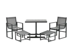 Garden Impressions Balkonset Alabama 5-teilig Aluminium Textilene Carbon Black